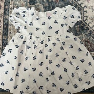 American Girl White and Blue Floral Kids Dress 4